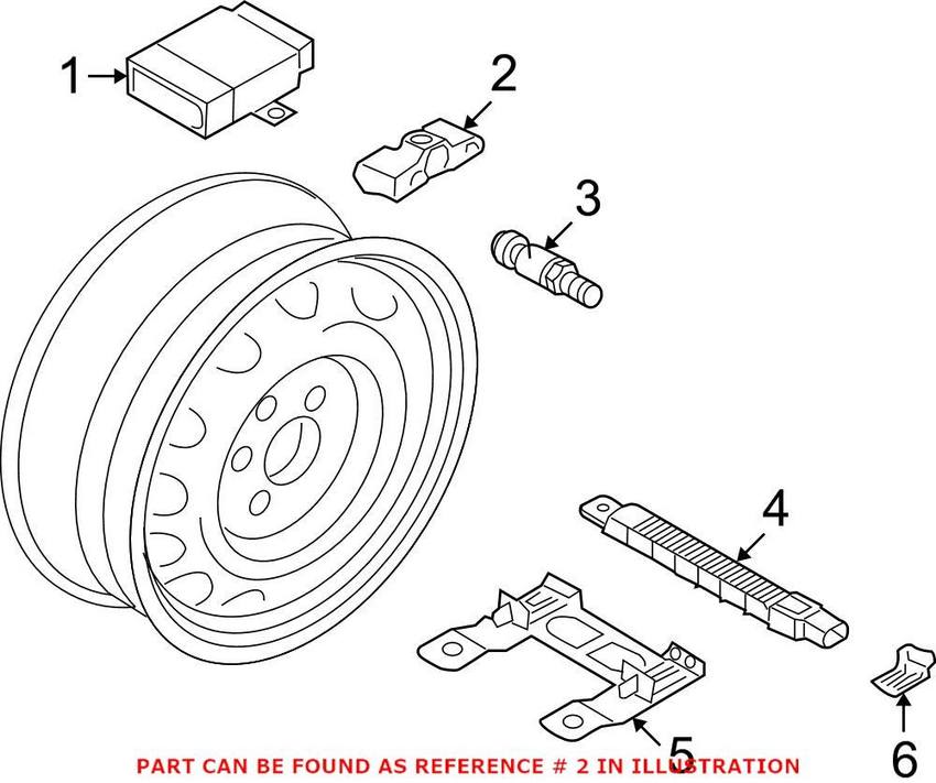 VW Tire Pressure Monitor Sensor (433MHz) 7L0907275D